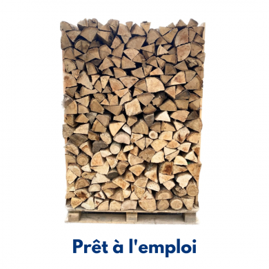 Palettes 2,4 stères Chêne / Hêtre / Charme – 50cm - Prêt à l'emploi - G1/H1